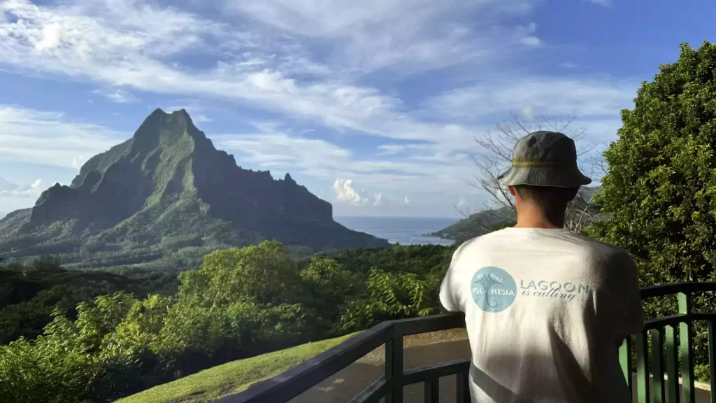 Vue depuis le belvédère de Moorea sur le mont Rotui