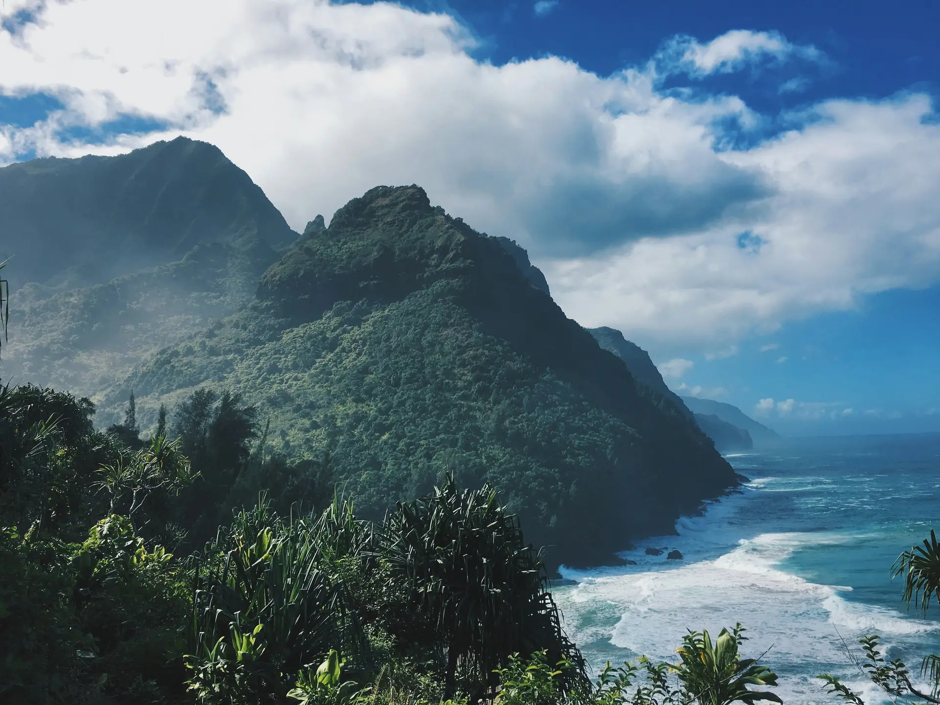 Coucher de soleil sur la côte ouest de Tahiti