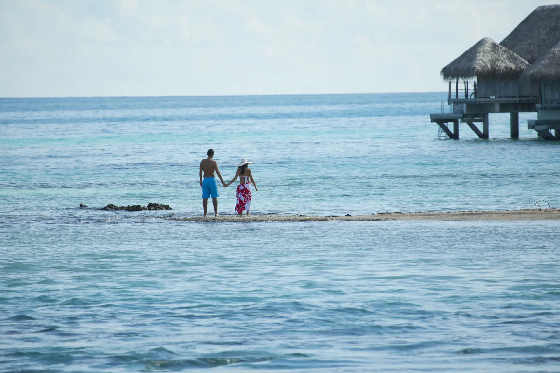 Lagon calme des Tuamotu